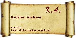 Kelner Andrea névjegykártya
